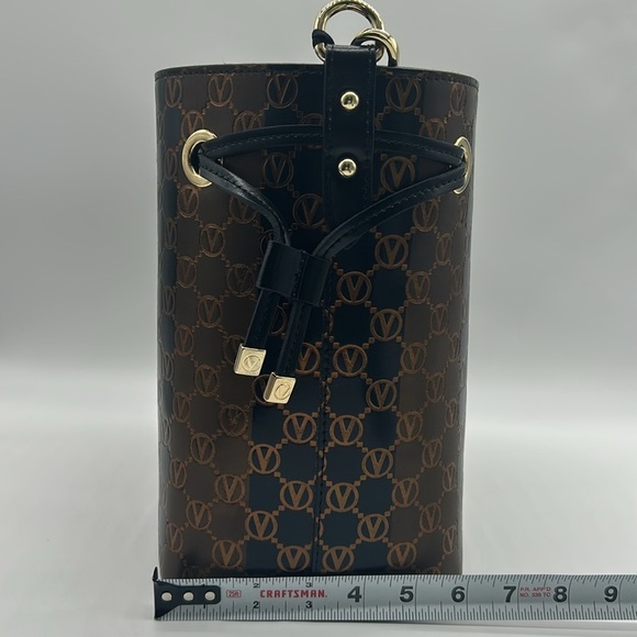 1387- VALENTINO By Mario Valentino Karl Monogram Stripes NWT - Picture 8 of 14